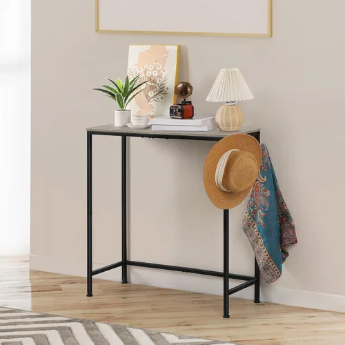 Miniatura 2 de Mesa consola estrecha de granja gris – Mesa pequeña de entrada y pasillo para sala de estar, vestíbulo, dormitorio, oficina