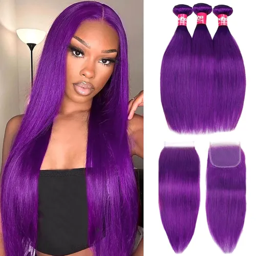 Miniatura 12 de Extensiones de cabello humano marrón con reflejos de Haha con cierre, extensiones lisas con cierre ombre, extensiones de cabello humano con cierre