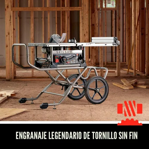 Miniatura 2 de SKIL SPT99-11 - Sierra de mesa de accionamiento helicoidal resistente de 10 pulgadas con soporte