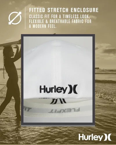 Miniatura 131 de Hurley Gorra de béisbol para hombre - Flexfit - Gorras de béisbol ajustadas para hombre (tamaños: S-XL)