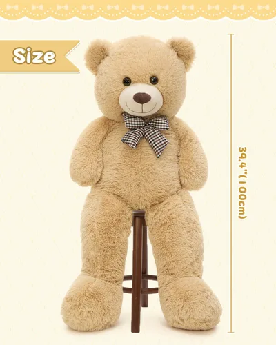 Miniatura 9 de MaoGoLan - Oso de peluche gigante de 39 pulgadas, ultra suave y lindo, animal de peluche grande, perfecto para Baby Showers, cumpleaños, regalos