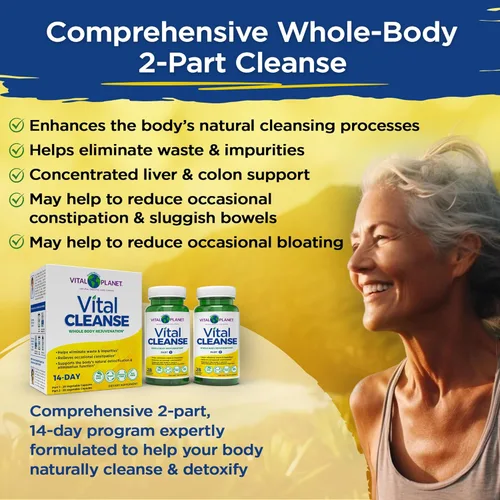 Miniatura 3 de Vital Planet - Vital Cleanse con cardo mariano, magnesio, aloe del cabo y hierbas, suplemento natural para estreñimiento ocasional y eliminación