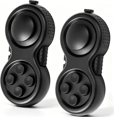 Skylety 2 piezas de juguetes para la ansiedad para adultos controlador Fidget Pad alivio del estrés cubo clicker controlador de juego juguete