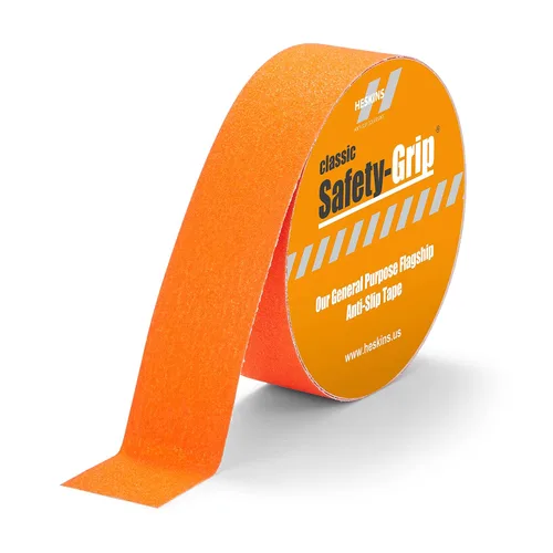 Miniatura 10 de Heskins LLC Cinta antideslizante de agarre de seguridad estándar naranja (4 "x 60 pies)
