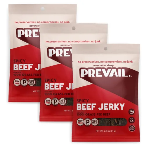 Miniatura 8 de Charqui de pavo de pastoreo, de PREVAIL - ¡Bajo en sodio y sin gluten! Paquete de (3) bolsas Nuestro charqui gourmet está certificado paleo