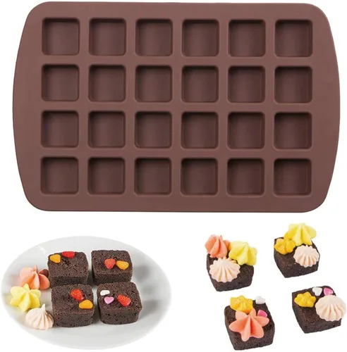 Webake - Moldes de silicón para chocolate, molde para hornear para gelatina, bombas de grasa de Keto, Marrón