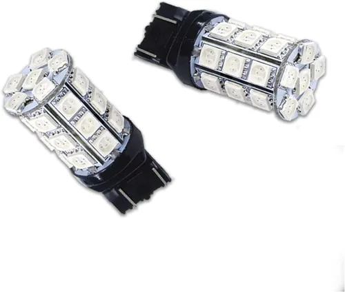 Miniatura 17 de PA LED 2 piezas 13SMD T20 7443 azul auto LED bombilla 12V para señal de giro lateral marcador de parada luz trasera