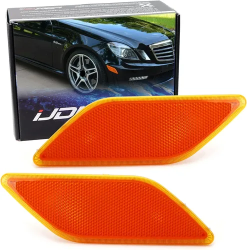 Miniatura 11 de iJDMTOY Euro OEM-Spec - Carcasas de lámpara de marcador lateral de parachoques delantero compatibles con Mercedes 2010-2013 W212 Clase E E300 E350