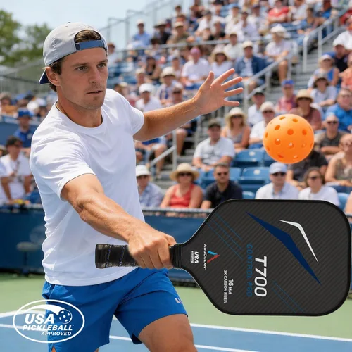 Miniatura 2 de Paleta de pickleball, palas de pickleball, superficie de pala de fibra de carbono cruda 3K con gran grano y giro, raqueta de pickleball T700