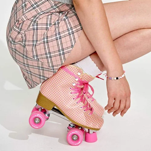 Miniatura 9 de Impala Quad Skate - Púrpura Tartán rosa
