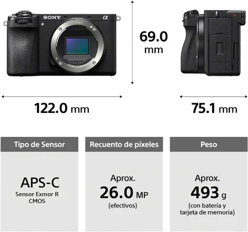 Miniatura 6 de Sony Alpha 6700 – Cámara con lente intercambiable APS-C con sensor de 26 MP, video 4K, reconocimiento de sujetos basado en IA, grabación Log, manejo