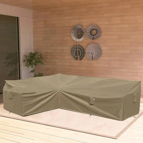 Miniatura 6 de Funda de Sofá Seccional de Servicio Pesado para Exteriores, Fundas Impermeables 600D para Sofá Seccional de Patio, Funda para Muebles de Jardín