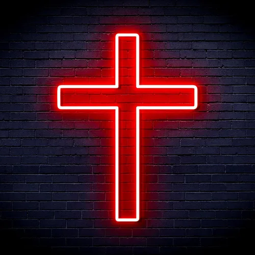 Miniatura 17 de ADVPRO Cruz Jesús Decoración Para El Hogar Flex Silicona LED Neon Sign - Azul - st16s33-fnu0059-b