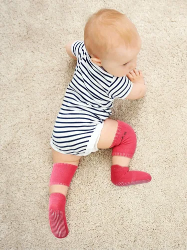 Miniatura 7 de Juego de 10 pares de rodilleras antideslizantes para bebés y calcetines antideslizantes para bebés, unisex para niños pequeños, calcetines