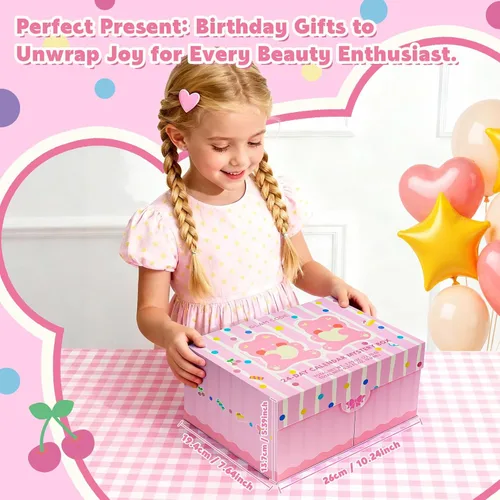 Miniatura 2 de Glam Code Calendario de Adviento de maquillaje de 24 días 2025, juego de regalo de maquillaje para adolescentes y mujeres adultas, calendario de Rosa
