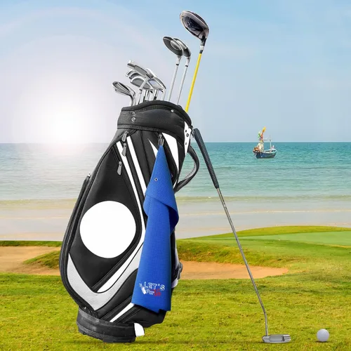 Miniatura 3 de Hosuly 4 toallas de golf divertidas de microfibra bordadas para bolsas de golf con clip, para hombres y mujeres, regalos de cumpleaños