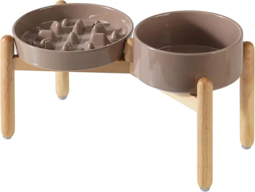 Miniatura 49 de Havniva Tazón de cerámica de 0.9 tazas para perros de alimentación lenta para perros pequeños, alimentador lento para mascotas de 6.1 pulgadas, 1 x