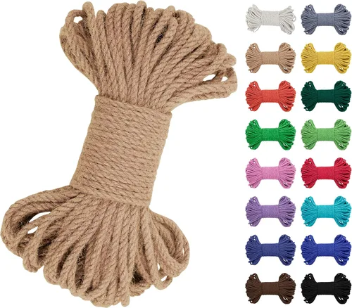 Miniatura 51 de JeogYong - Cuerda de yute de 3 mm, 99,9 m, cuerda natural gruesa para jardín, ideal para manualidades, exterior, jardinería, envoltorios de regalo