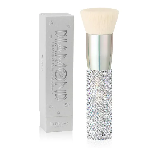Miniatura 10 de DUcare Brocha para Base, Brocha Kabuki de Punta Plana Sintética Profesional para Maquillaje, Mezcla de Líquidos, Polvo Mineral, Pulido, Punteado