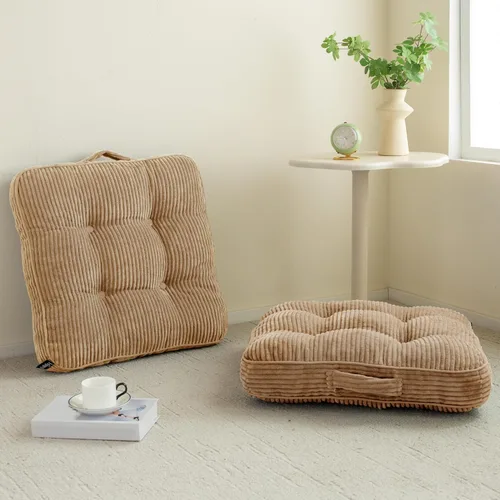 Miniatura 39 de HIGOGOGO Cojín de suelo para adultos, cojín de meditación, grande y redondo, funda de pana copetuda, para sala de estar o yoga, 22 x 22 pulgadas