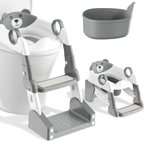 Miniatura 9 de Asiento de Entrenamiento de Baño, Asiento de Inodoro Mejorado para Niños y Niñas, Asiento de Entrenamiento de Baño 2 en 1 para Niños, Asiento