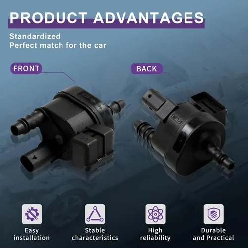 Miniatura 5 de Válvula solenoide de purga de cartucho de vapor 06H906517AE Reemplazo para Audi A1 A3 A4 A5 Q3 Q5 TT Seat Skoda VW Golf Jetta Passat Tiguan