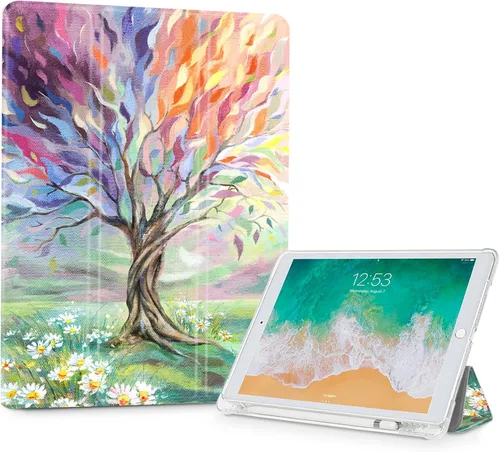 Miniatura 13 de Funda para iPad de 9ª generación, funda para iPad de 8ª generación, funda para iPad de 7ª generación de 10.2 pulgadas, vista multiángulo con soporte