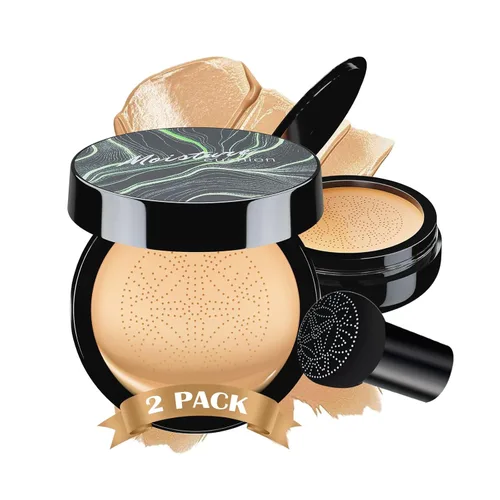 Miniatura 19 de Mushroom Head Air Cushion CC Cream - Base de maquillaje facial BB Cream para piel madura, corrector hidratante que ilumina larga duración, tono