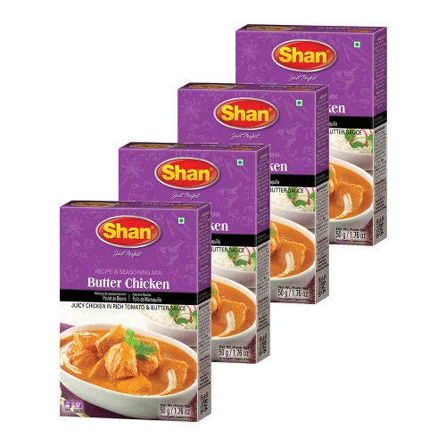 Miniatura 280 de Shan Korma Recipe and Seasoning Mix 1.76 oz (50g) - Spice Powder for Traditional Meat in Yogurt Sauce - Suitable for Vegetarians - Airtight Bag in a