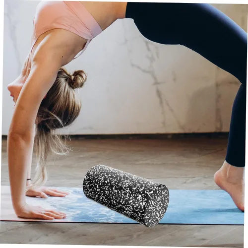 Miniatura 4 de Rodillo de yoga de espuma de alta densidad para masaje muscular, relajación, superficie antideslizante con diseño de ranura, equipo de fitness