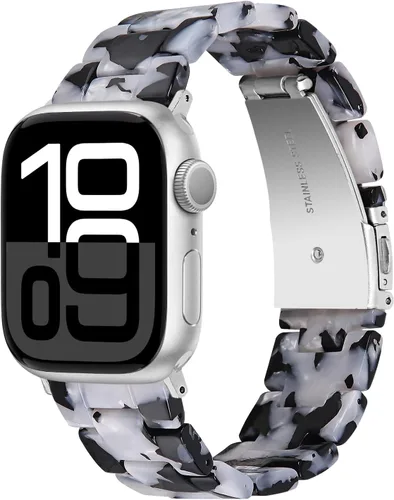 Miniatura 12 de Miimall Women Resin Bands for Apple Watch Series 10 9 8 7 6 5 4 3 2 1 Ultra SE Colorful Dressy Cute Classy Lightweight Comfort 38mm 40mm 41mm 42mm
