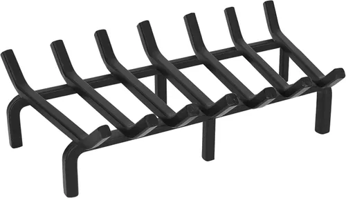 Rejilla de Troncos para Chimenea, Soporte de Acero Sólido Resistente para Leña, Portador de Leña para Estufa de Hogar Interior, Brasero Exterior,