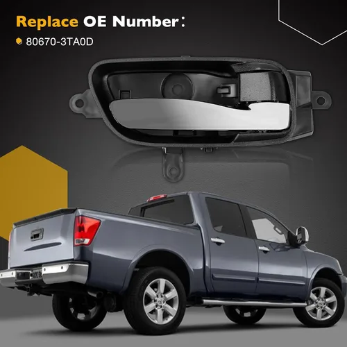 Miniatura 7 de Gledewen Manijas de puerta interiores - Delantera y trasera derecha (lado del pasajero) para Nissan Altima, Titan, Titan XD, Murano - Reemplaza#