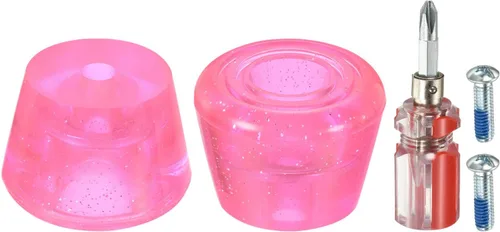 Miniatura 6 de PATIKIL Topes de dedo del pie con destornillador 82A Bloque de tapones de freno de goma para patines de ruedas Reemplazo de accesorios Amarillo