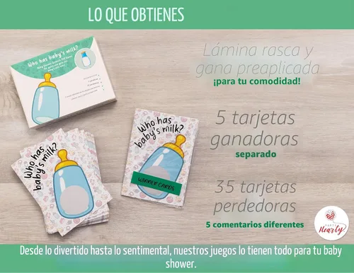 Miniatura 2 de Juegos de baby shower de Party Hearty para niño, 40 boletos de lotería con emojis para rascar, ideas de juegos para bebés, juego de rascar, azul