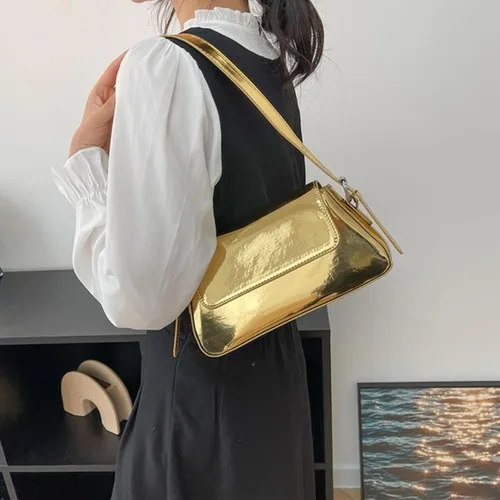 Miniatura 3 de NAARIIAN Bolso de noche para mujer de los años 90, Y2k, espejo, PU, bolso de mano, bolso de mano, bolso de fiesta, bolso de embrague, bolsos cruzados