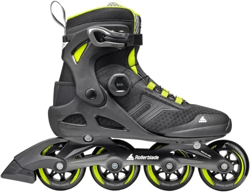 Miniatura 4 de Rollerblade Macroblade 84 BOA, Patines en línea de fitness para adultos, negro y lima, patines en línea de rendimiento