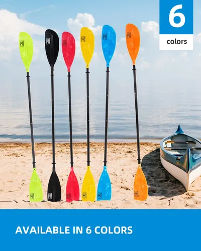 Miniatura 4 de OCEANBROAD Remo ajustable para kayak de 86 pulgadas/86.6 in a 94 pulgadas/94.5 in, kayak, canoa, remo con correa de remo, 1 paleta Naranja