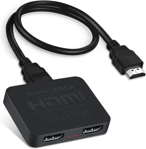avedio links Divisor HDMI 4K@60Hz, Divisor HDMI 1 entrada y 2 salidas - No extiende la pantalla (Solo duplica las pantallas), Soporta 3D Dol-by
