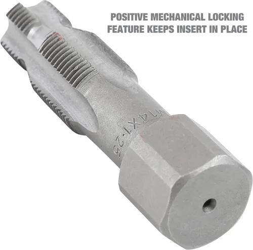 Miniatura 5 de OEMTOOLS 25647 Salvabujías de 5 Piezas, Escariador de Rosca M14-1.25 e Insertos de Rosca, Incluye 3 Insertos de Rosca, 1 Escariador y 1 Herramienta
