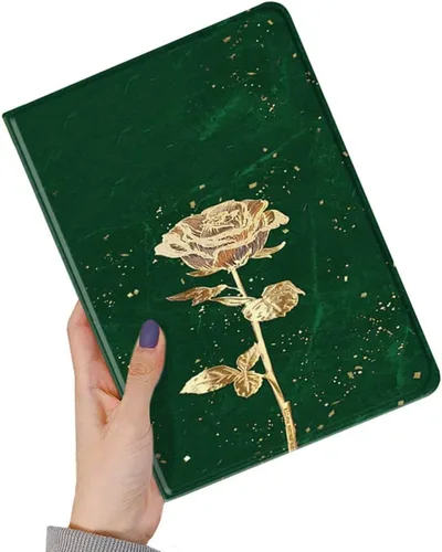 Miniatura 17 de kaitesi Funda floral compatible con iPad 6ª 5ª generación 9.7 pulgadas iPad Air/Air 2, diseño de flores, bonita funda inteligente de piel delgada