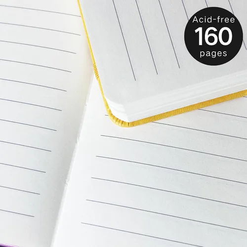 Miniatura 5 de Diarios rayados para escribir, paquete de 3, cuadernos de tapa dura de piel sintética, tamaño A5, papel de rayas anchas, diario de viñetas, cuaderno