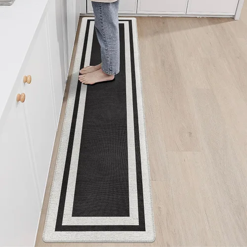 Miniatura 14 de Tapetes antifatiga para suelo de cocina, tapetes acolchados antifatiga de cocina de 17.3 x 27.5 pulgadas, impermeables, antideslizantes, de pie