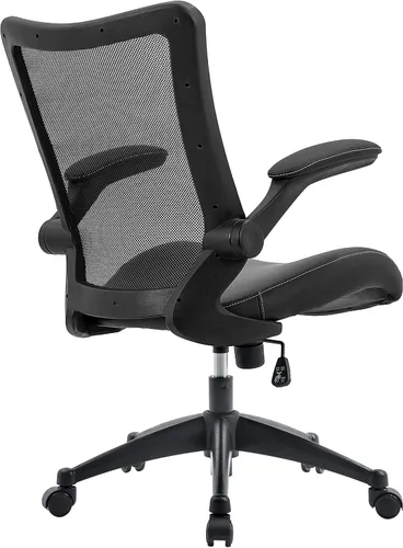 Miniatura 9 de OfficeFactor - Silla de escritorio de oficina, silla de escritorio ajustable de capacidad de 300 libras, reposabrazos abatibles, ruedas