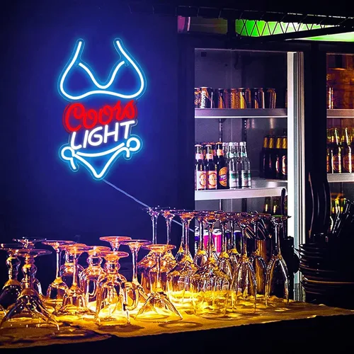 Miniatura 5 de Letreros de neón Bikini Crs LIGHT para decoración de pared, luces de neón para negocios, letreros LED adecuados para cueva de hombres, restaurante