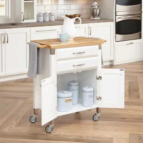 Miniatura 11 de Carrito para preparar y servir Dolly Madison, Madera Noble, Blanco Blanco hueso