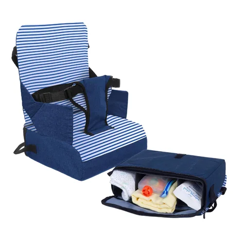 Miniatura 10 de Dreambaby Grab 'N Go Asiento elevador de viaje – Silla alta portátil para niños pequeños para comedor (6M-5Y) con almacenamiento y correa