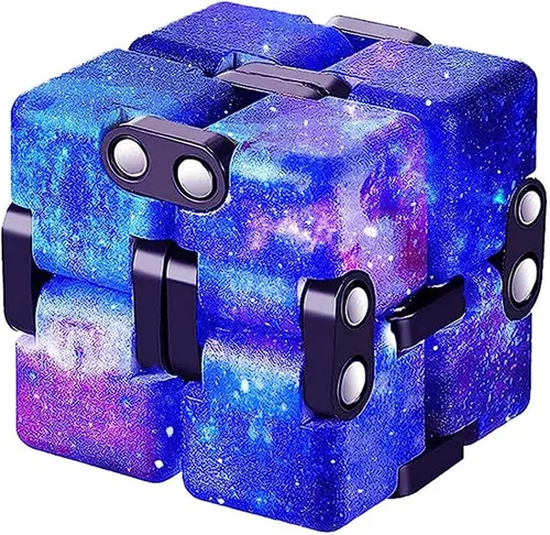 1 Paquete Cubo Infinito Juguete Antiestrés Juego de Inquietud para Niños y Adultos, Lindo Mini Dispositivo Único Alivio de Ansiedad Matar Tiempo