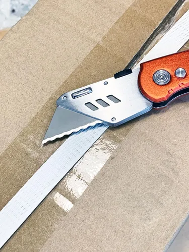 Miniatura 3 de Cuchillas dentadas para cuchillo utilitario – Paquete de diez maquinillas de afeitar de sierra SK5 de alta resistencia para reemplazo de cortador