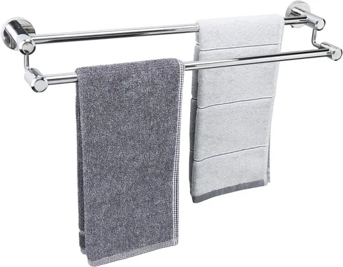 Miniatura 9 de TocTen Barra Doble para Toallas de Baño - Toallero de Acero Inoxidable SUS304 Reforzado para Baño, Accesorios de Baño Barra Doble para Toallas